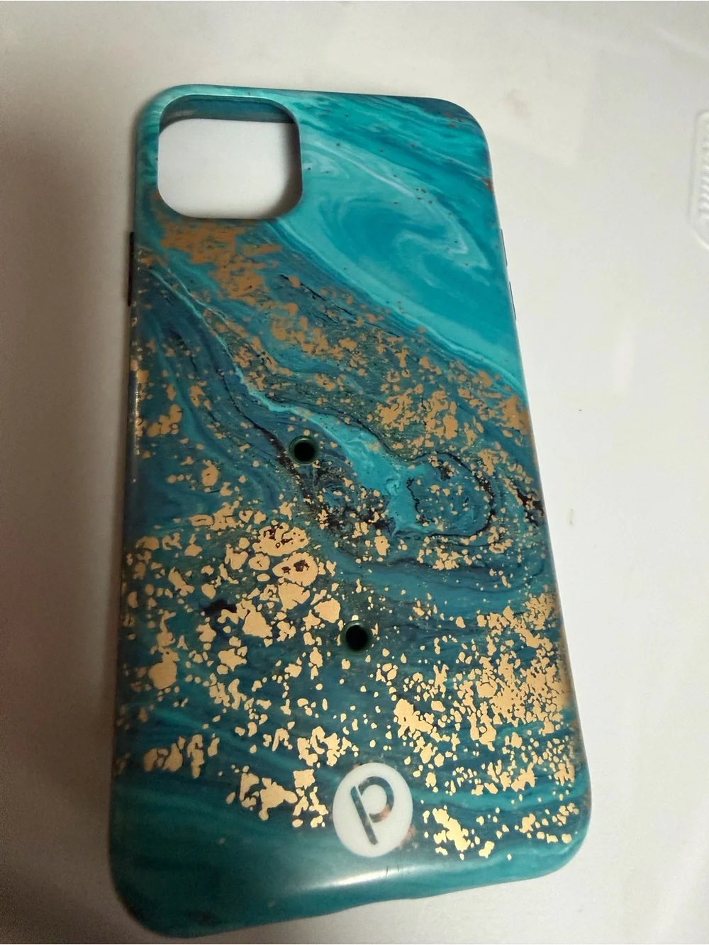 Loopy Case Blue Ocean Wave Phone Case with White Loopy Grip 11 pro